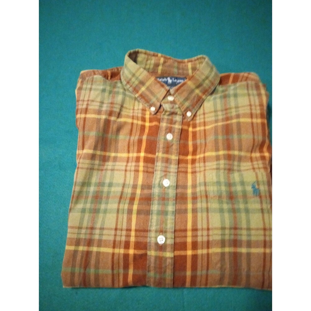 Ralph Lauren Vintage Blaire Men's Plaid Long Sleeve Button Down Shirt Size XXL